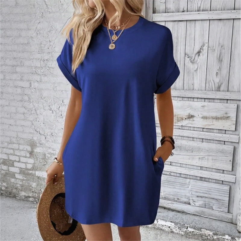 Valentine™ Dress With Flowing Fit and Rolled Sleeves