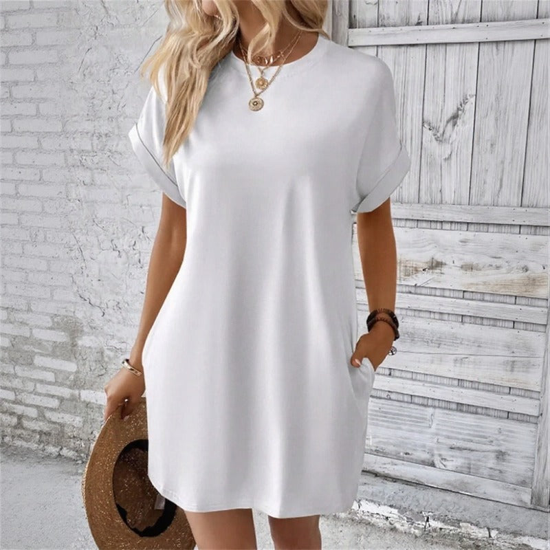 Valentine™ Dress With Flowing Fit and Rolled Sleeves
