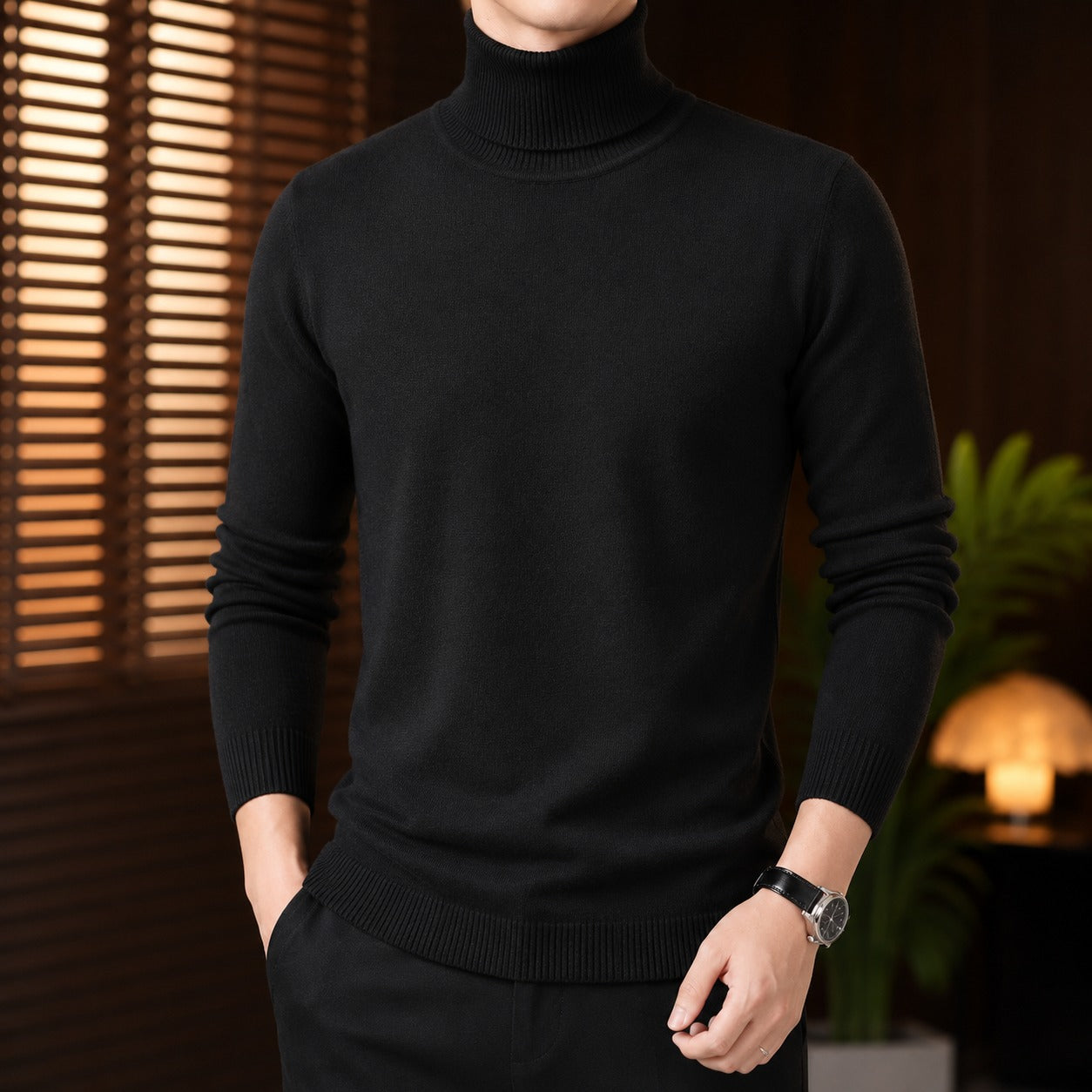 Vermont™ Turtleneck Sweater with Velvet-Lined Interior