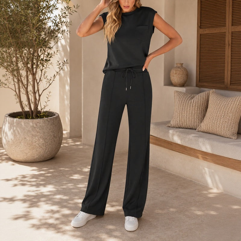 Bonnye™ Set With Sleeveless Top and Wide-Leg Pants