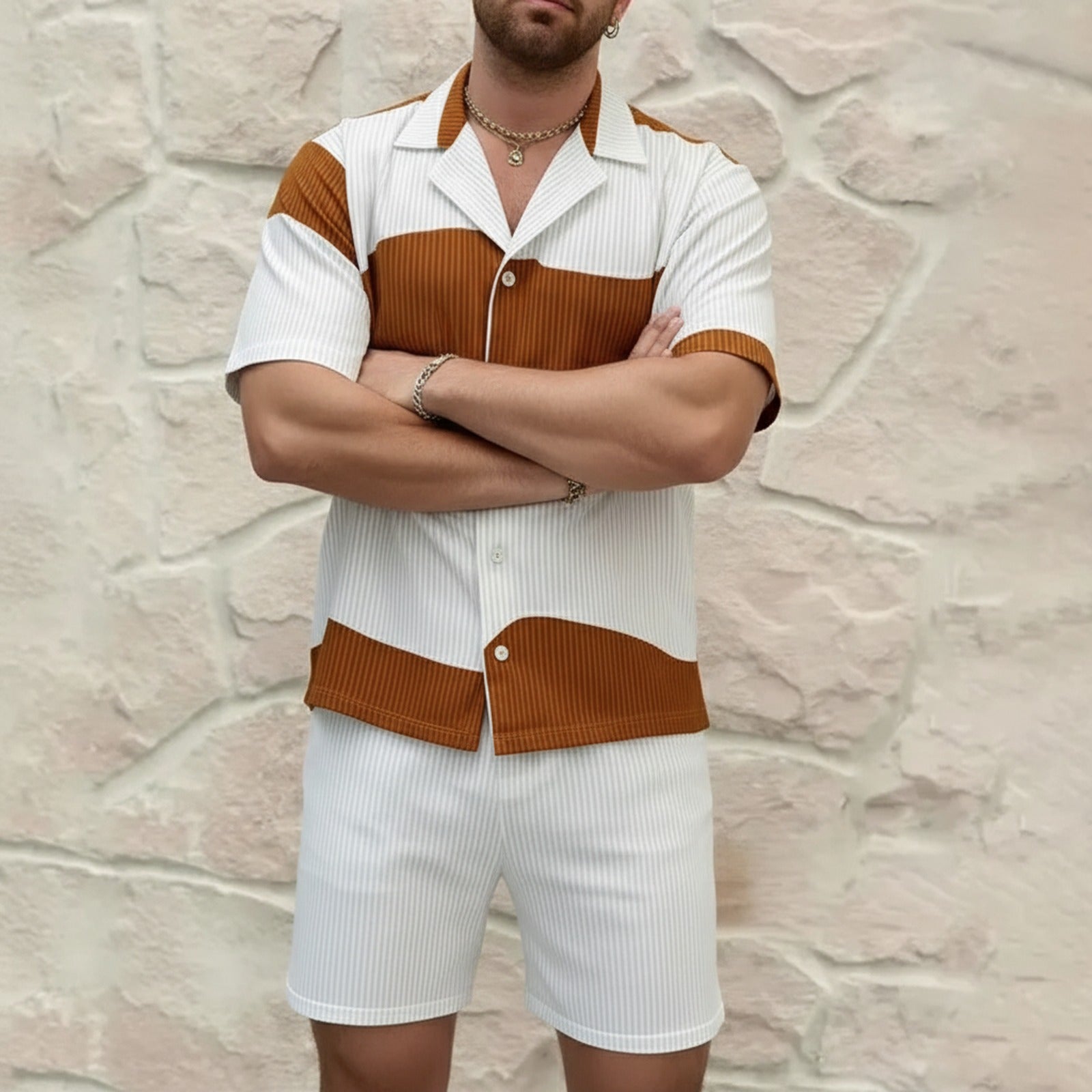 Wilshire™ Textured Knit Set with Two-Tone Design