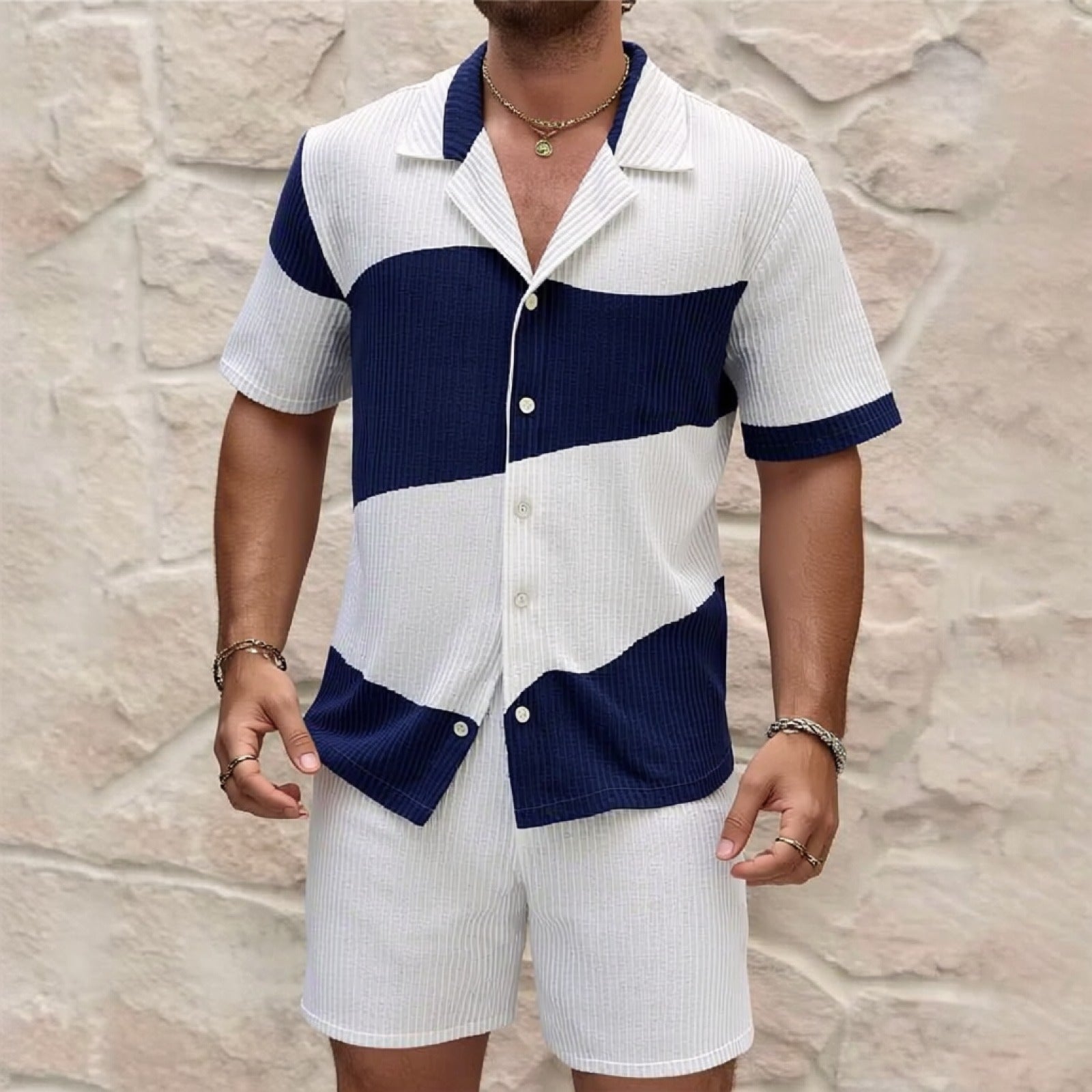 Wilshire™ Textured Knit Set with Two-Tone Design