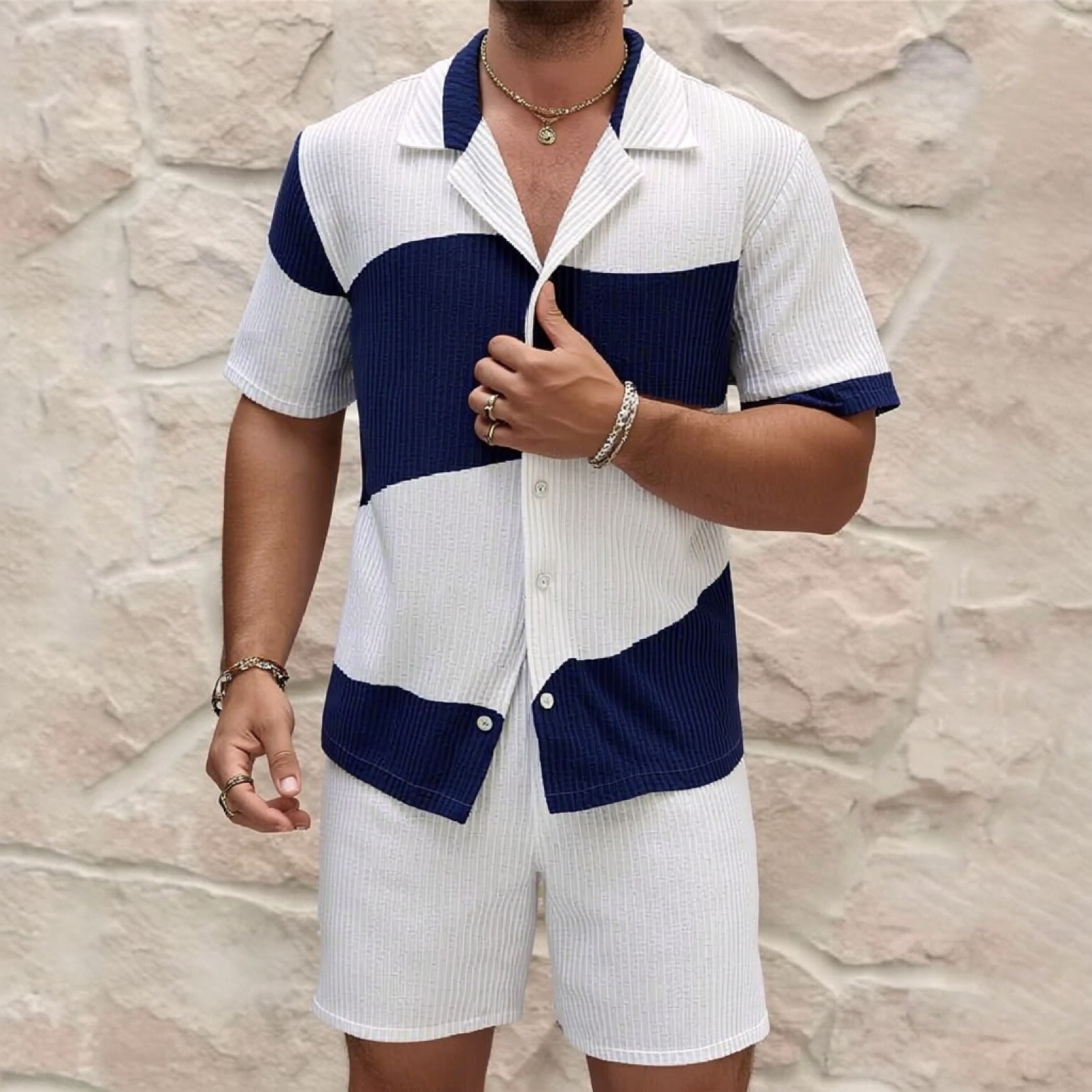 Wilshire™ Textured Knit Set with Two-Tone Design