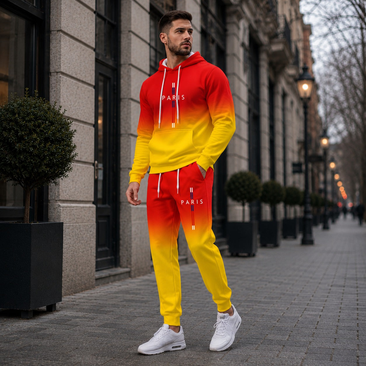 Boulevard Paris™ Premium Sweatshirt Set with Hood and Kangaroo Pocket