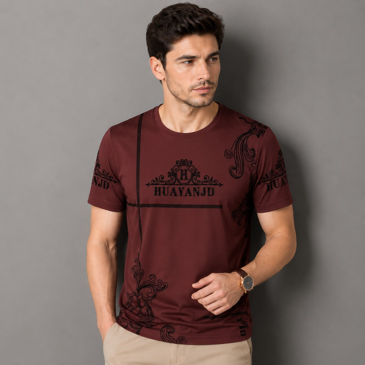 Vittore™ Cotton T-Shirt with Contemporary Print / Perfect for a Modern Look on Any Occasion