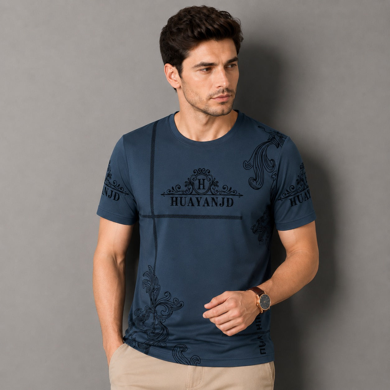 Vittore™ Cotton T-Shirt with Contemporary Print / Perfect for a Modern Look on Any Occasion