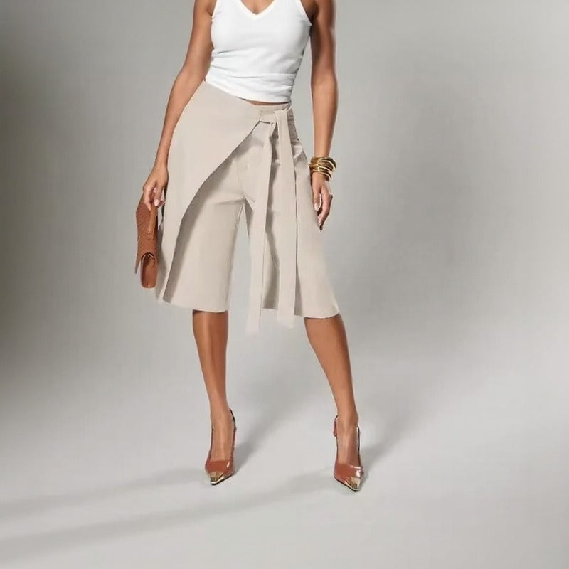 Savina™ Wrap Overlay Shorts With Side Tie