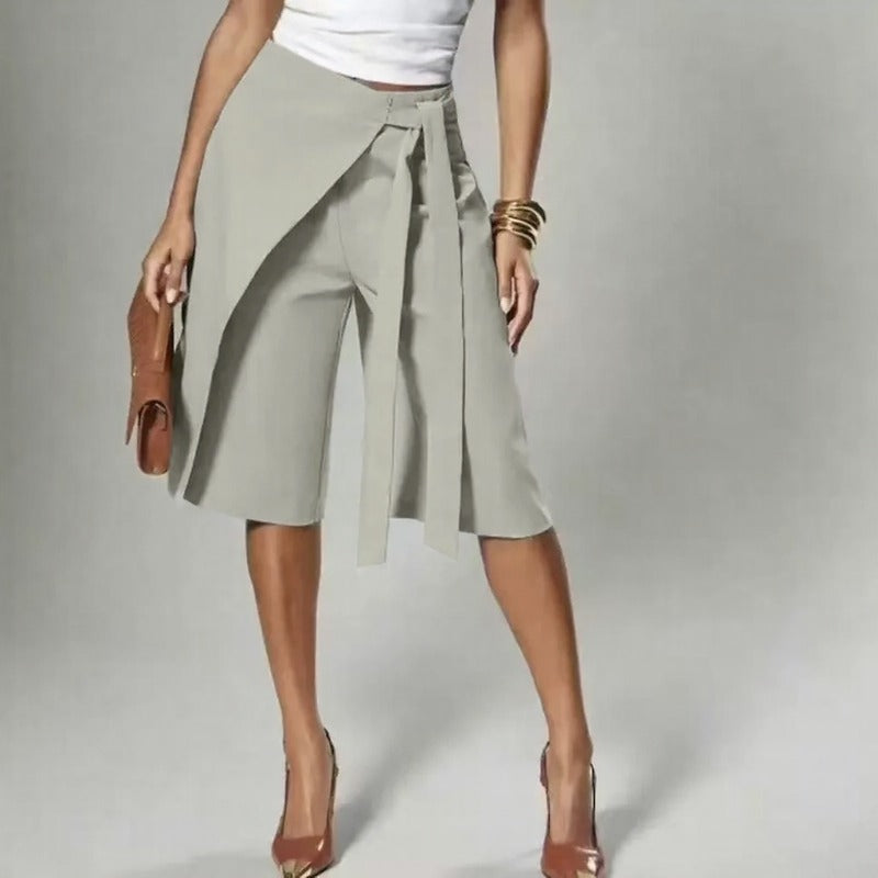 Savina™ Wrap Overlay Shorts With Side Tie