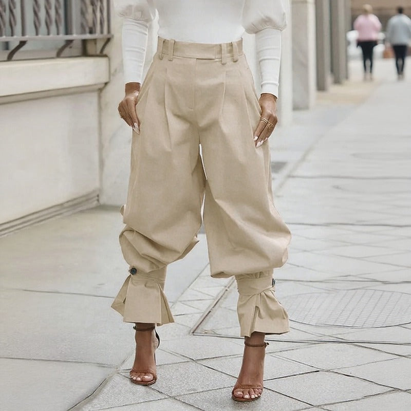 Belluno™ Tailored Jogger Pants With Balloon Fit And Ruffle Hem