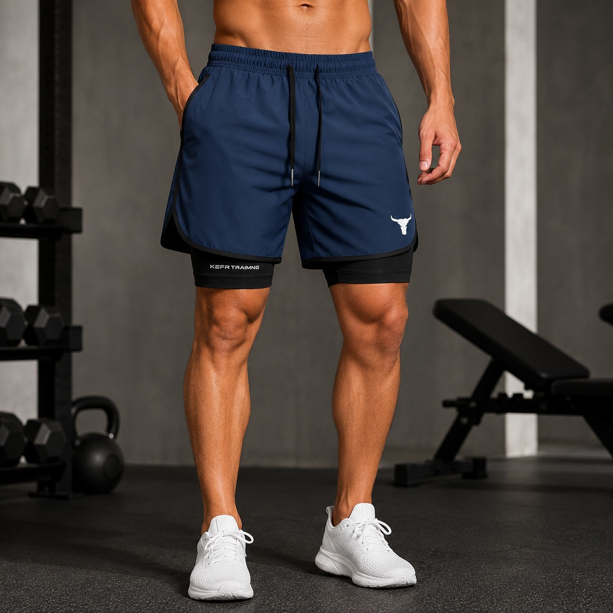 Shorts Kael™ 2-in-1 with Compression Liner, Drawstring Waist and Side Pockets
