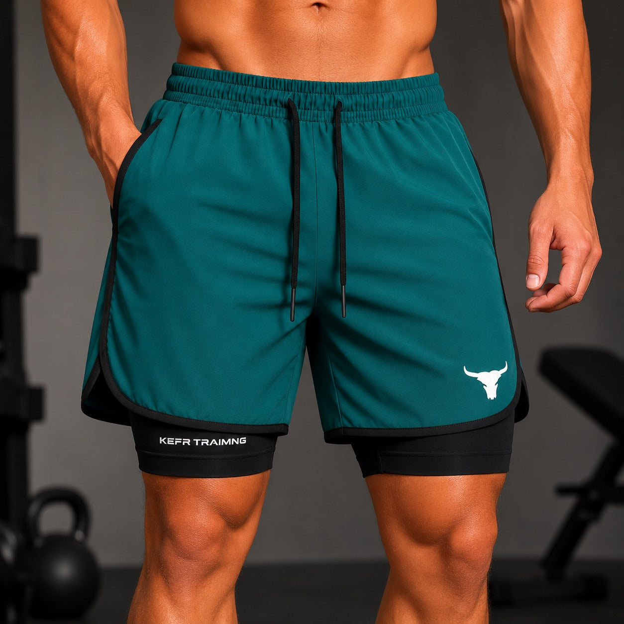 Shorts Kael™ 2-in-1 with Compression Liner, Drawstring Waist and Side Pockets