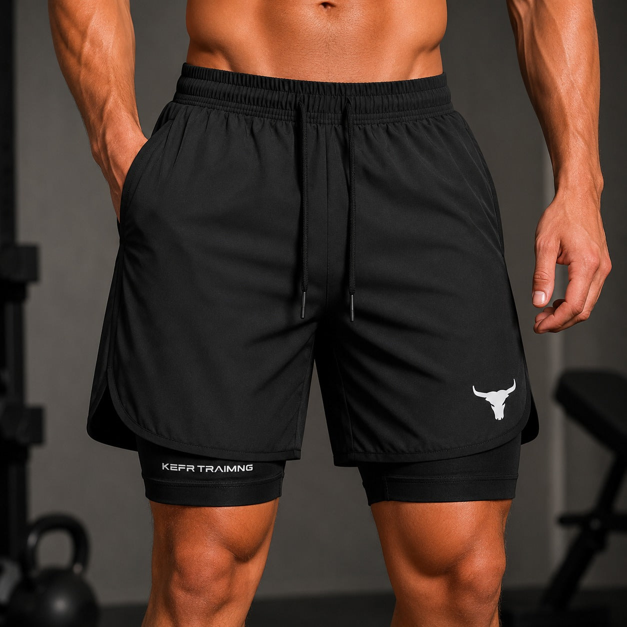 Shorts Kael™ 2-in-1 with Compression Liner, Drawstring Waist and Side Pockets