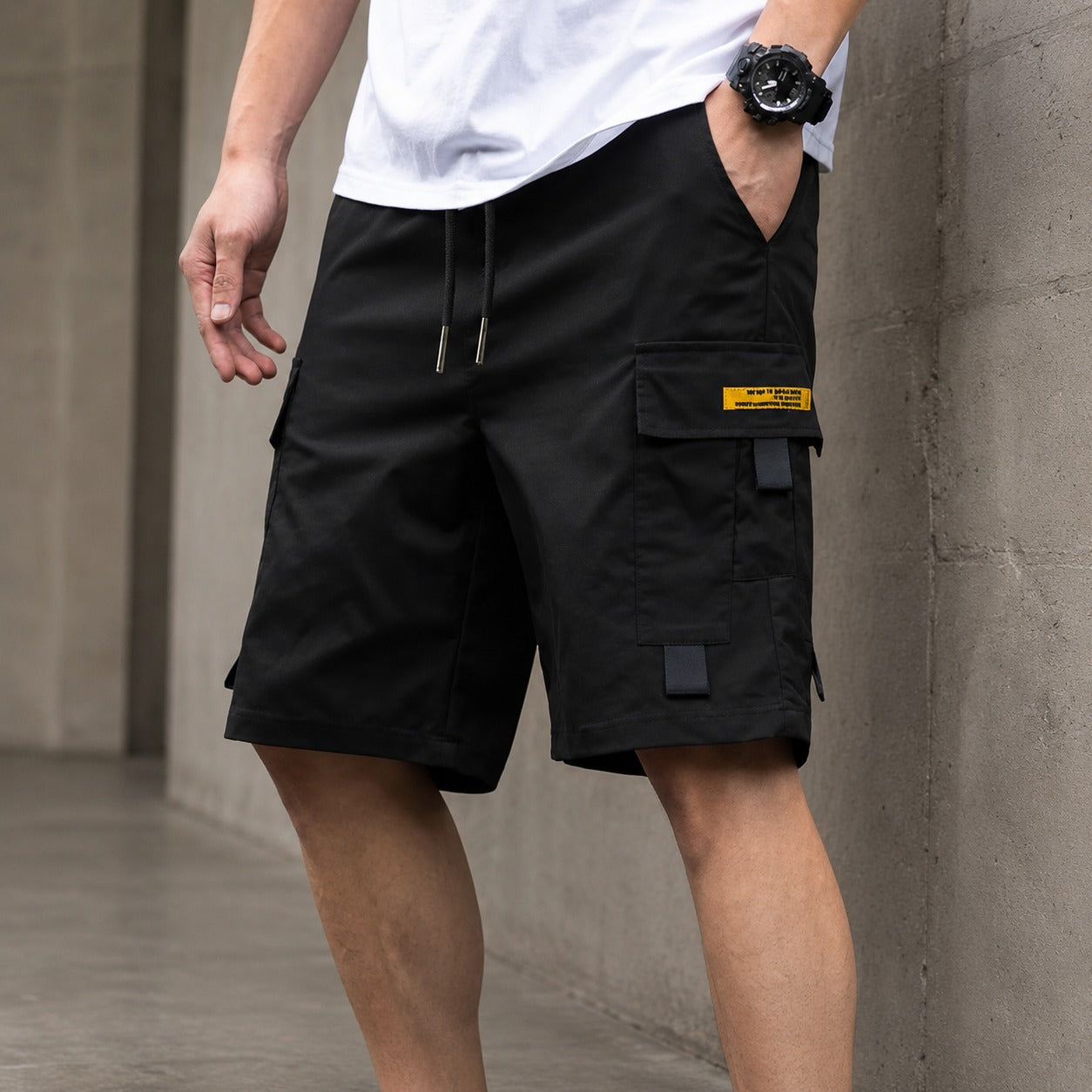 Cargo Shorts Brenor™ with Flap Pockets, Drawstring Waist and Relaxed Fit