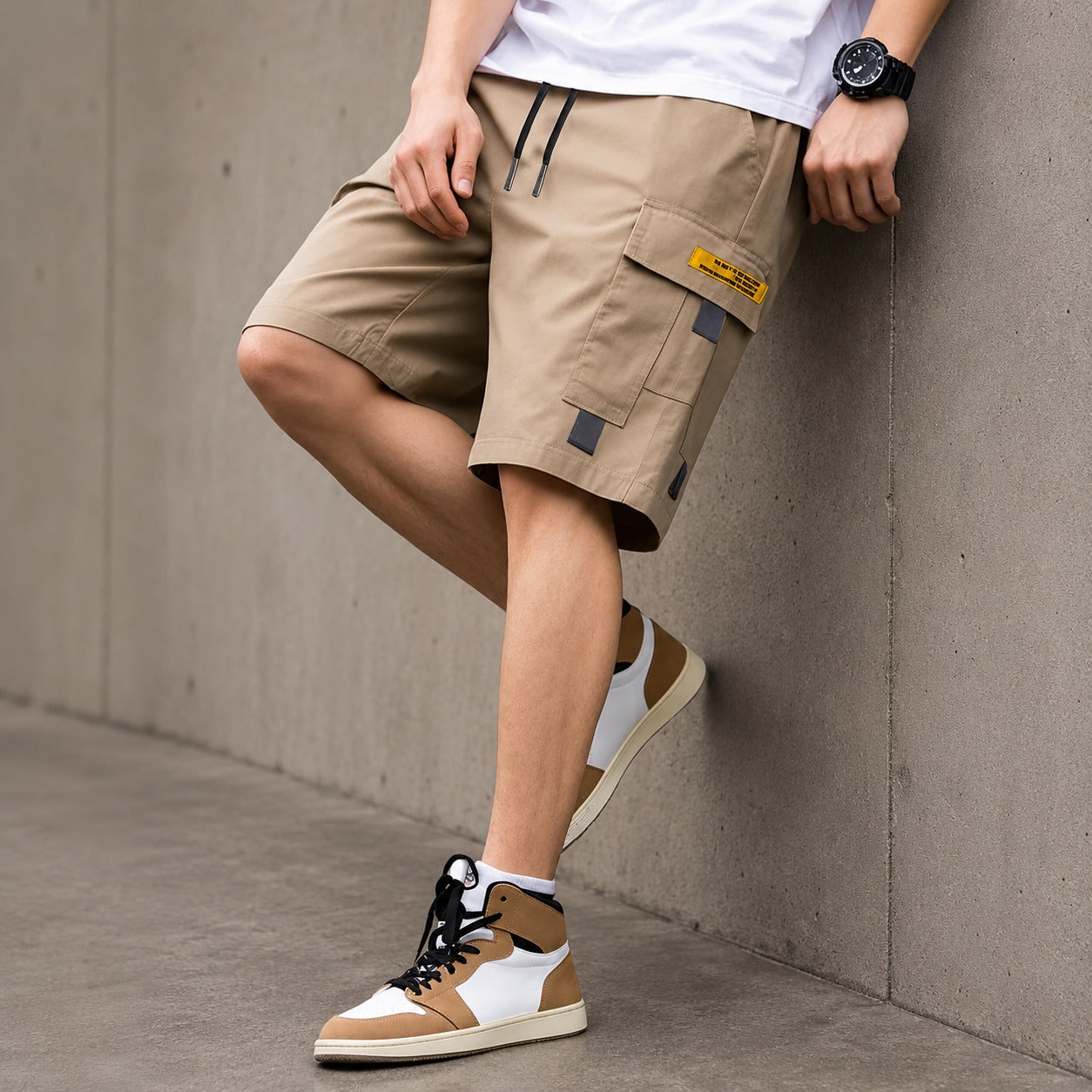 Cargo Shorts Brenor™ with Flap Pockets, Drawstring Waist and Relaxed Fit