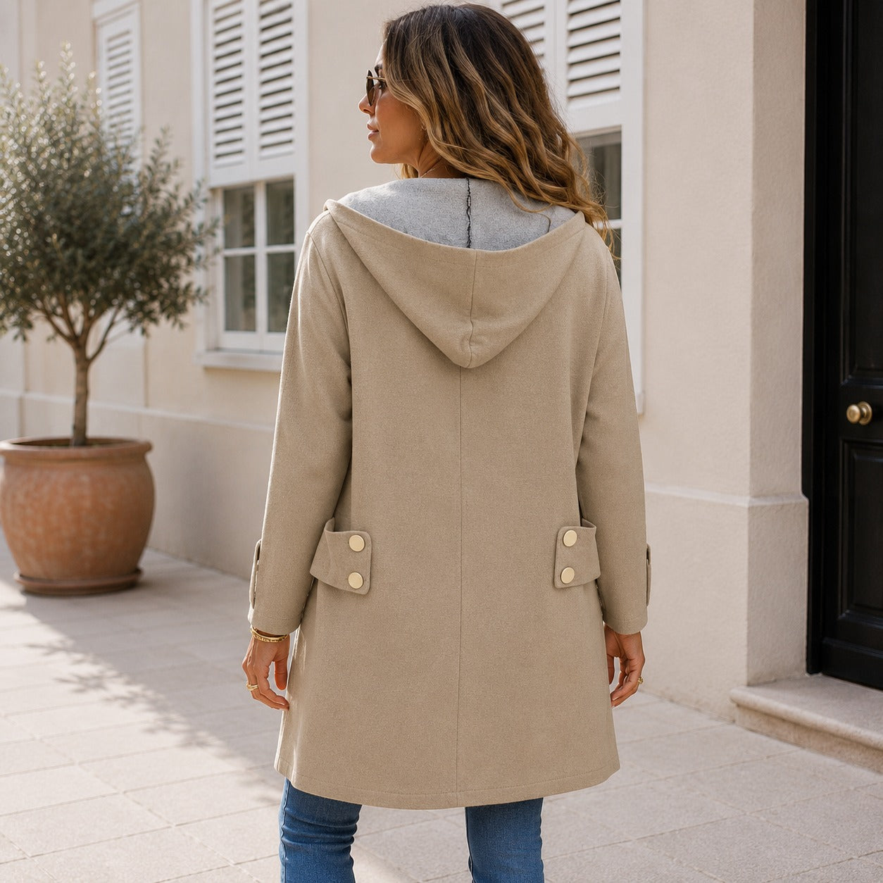 Long Everly™ Cardigan with Oversized Hood and Front Pockets