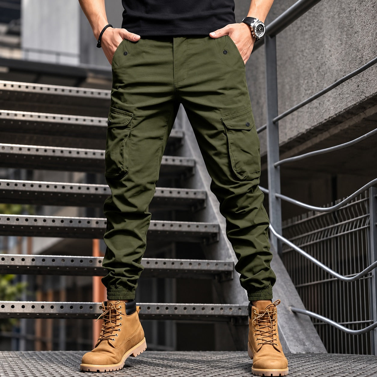 Cargo Pants Hawke™ with Utility Pockets, Stretch Fabric and Jogger Fit