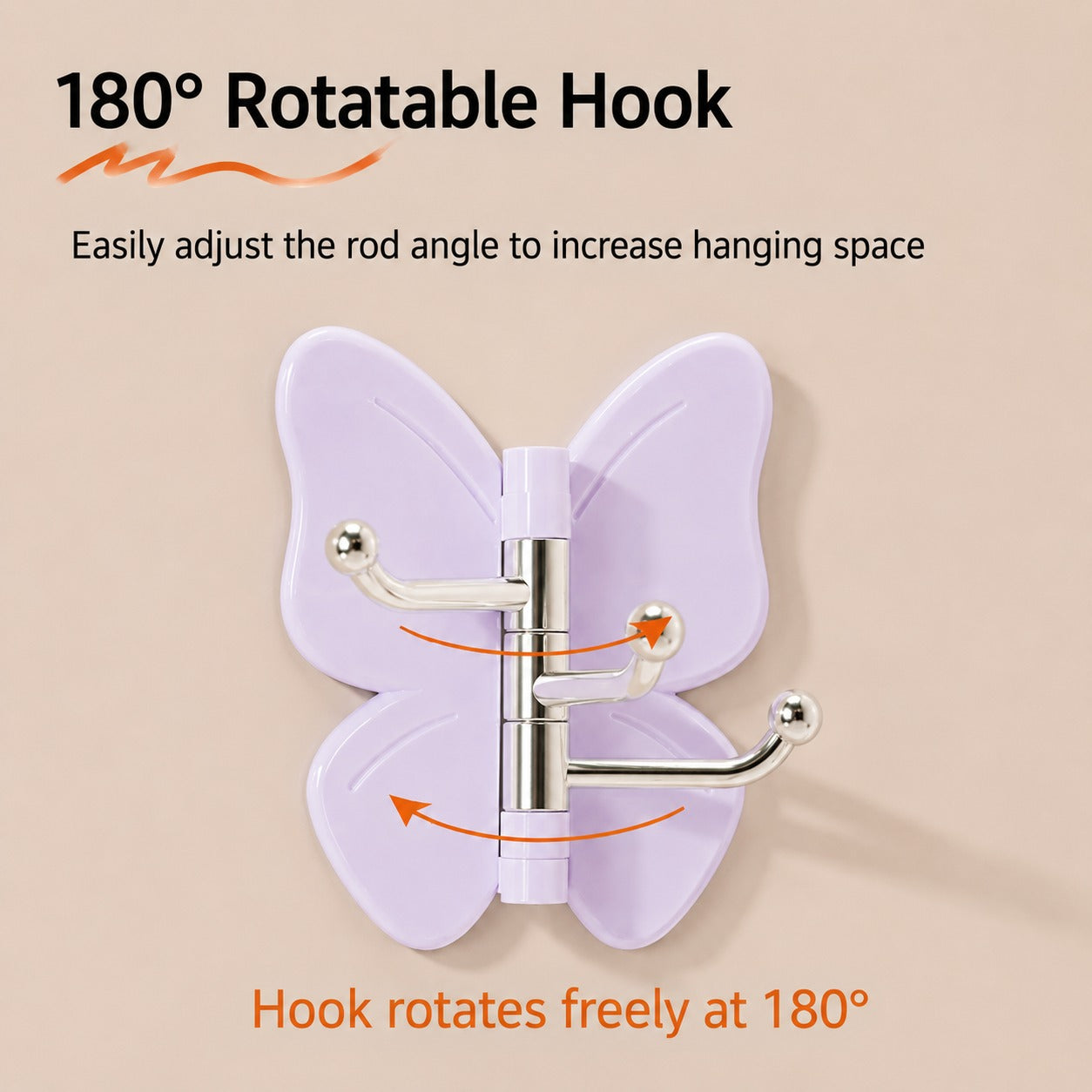[BUY 5, GET 5 FREE] Butterfly Adhesive Hook Set with Adjustable Wings and 3 Swivel Hooks