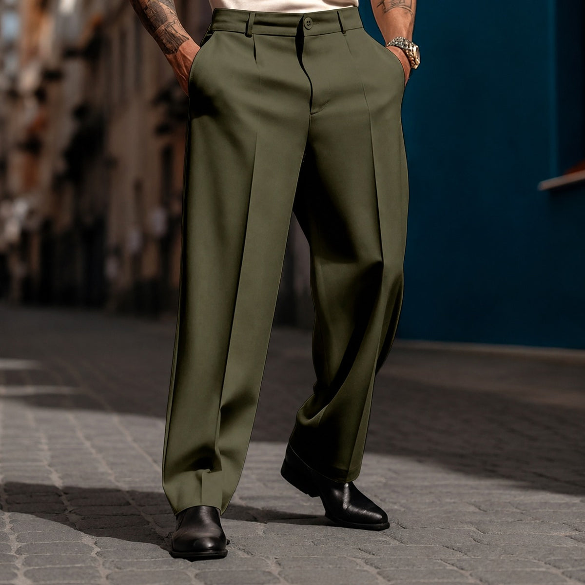 Pants Marcel™ in Premium Tailoring with Front Pleats and Relaxed Fit