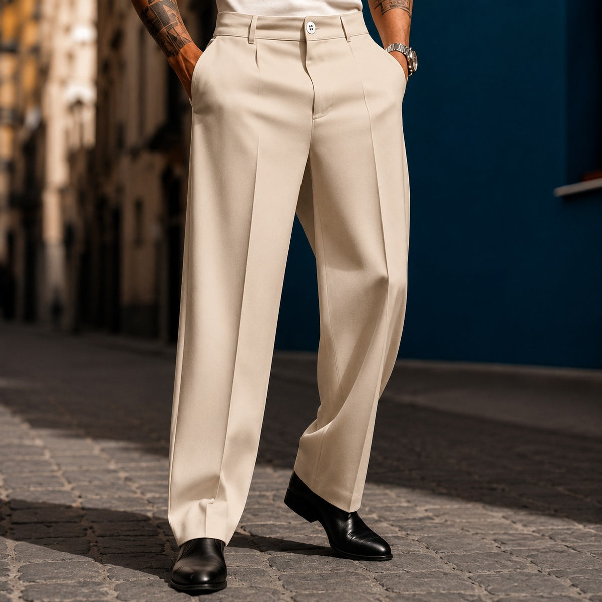 Pants Marcel™ in Premium Tailoring with Front Pleats and Relaxed Fit