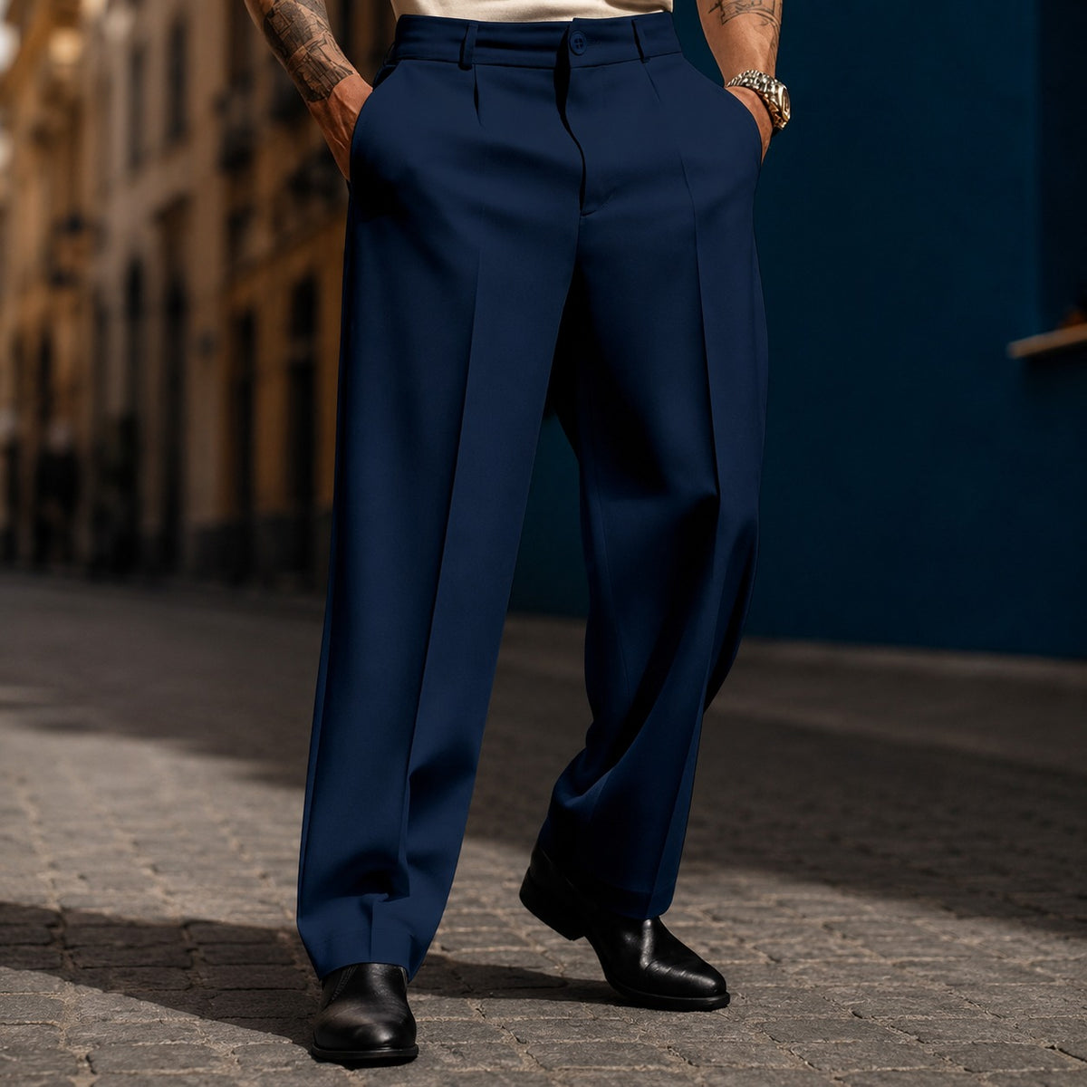 Pants Marcel™ in Premium Tailoring with Front Pleats and Relaxed Fit