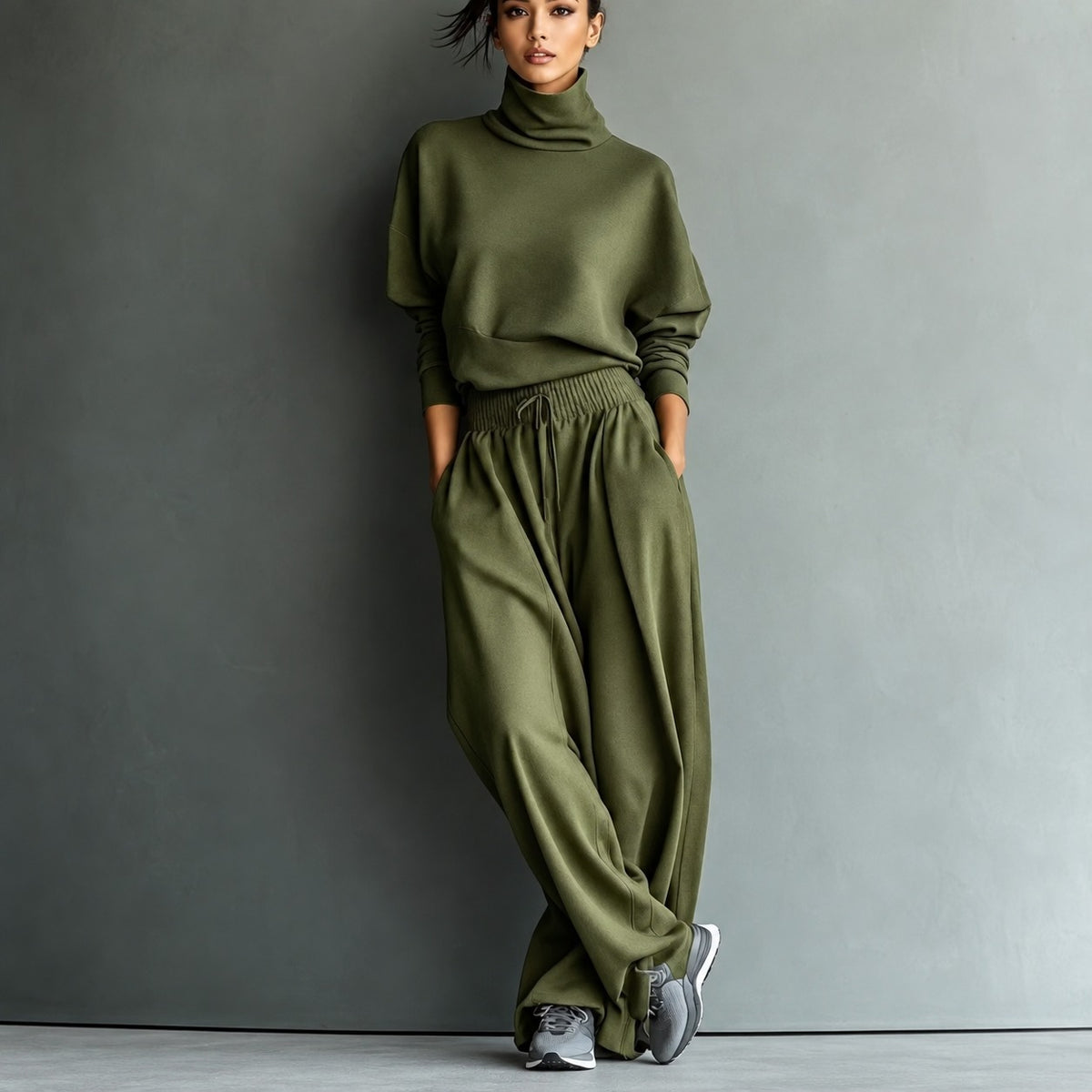 Set April™ with Turtleneck Top and Wide-Leg Pants
