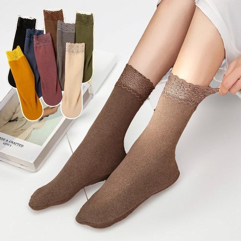 Set of 10 Pairs of Copenhaguen™ Socks / Soft Touch and Glamorous Lace Trim!