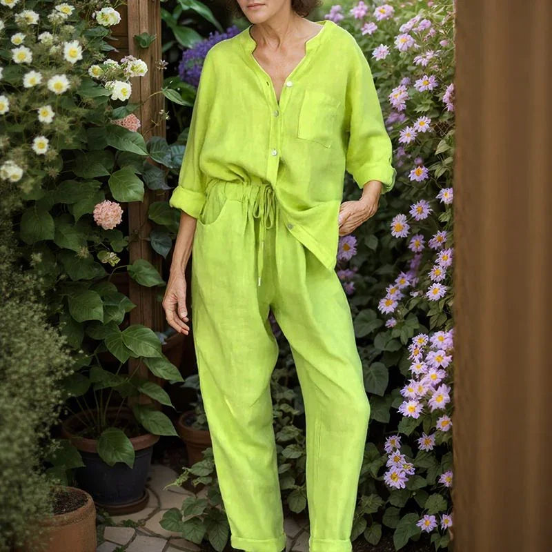Blair™ Set in Cotton Linen with Loose Fit / Lightness and Elegance for Those Who Know How to Stand Out!