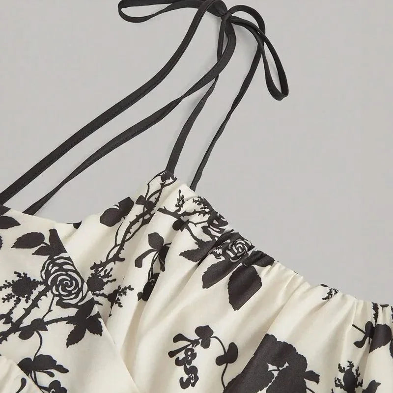 Violet™ Dress with Floral Print and Wide Comfortable Skirt / Timeless Sophistication and Freedom for Real Women!