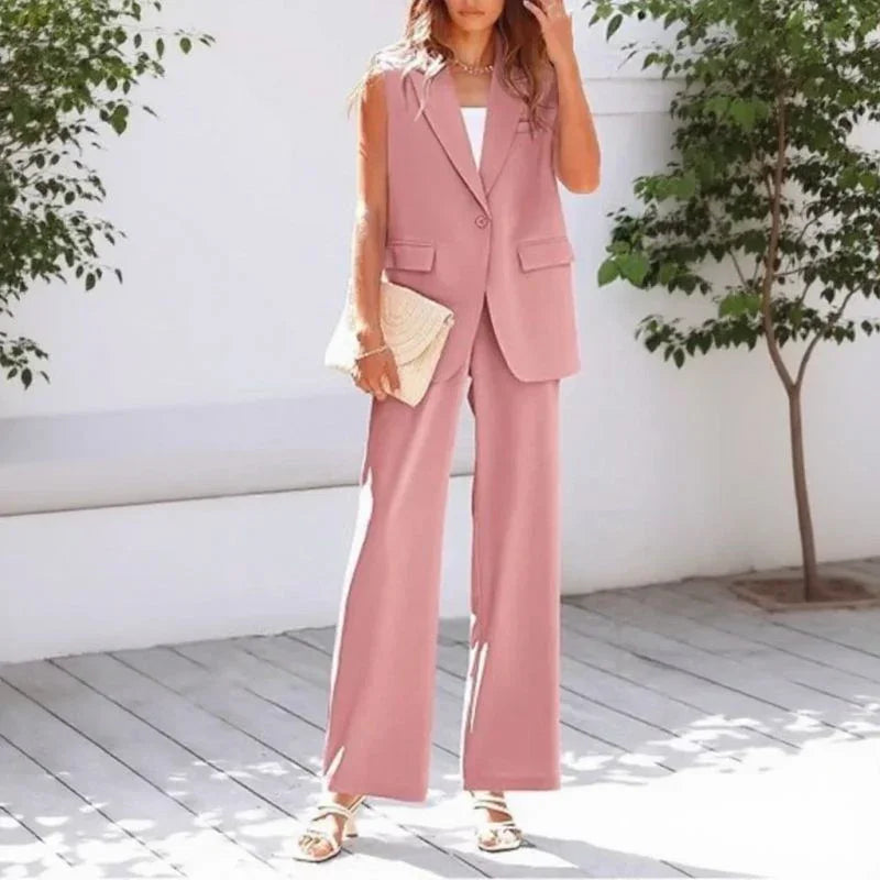 Antoinette™ Set with Tailored Vest and Long-Legged Pants / Classic, Feminine, and Unforgettable!