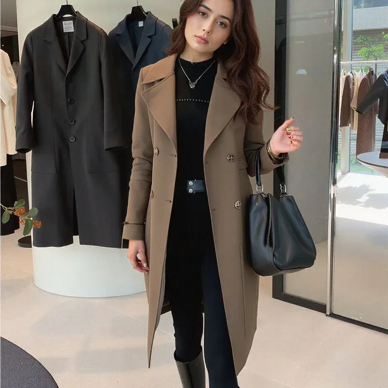 [🔥Last Day of the Promotion – Buy 1, Get 1 FREE!] Lady Luxe™ Coat with Velvet Lining / A Refined Classic that Warms with Charm!