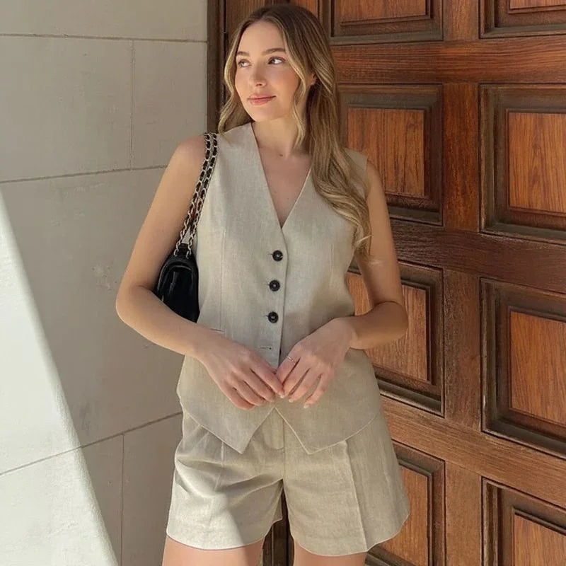 Ipanema™ Set in Casual Cotton Blend Tailoring / Lightweight, Chic, and Timeless!