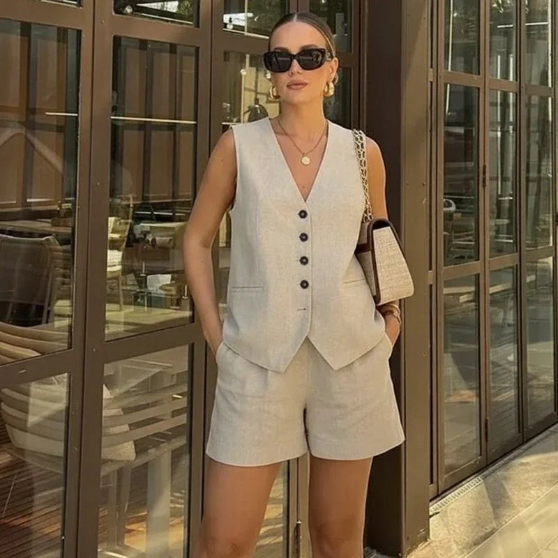Ipanema™ Set in Casual Cotton Blend Tailoring / Lightweight, Chic, and Timeless!