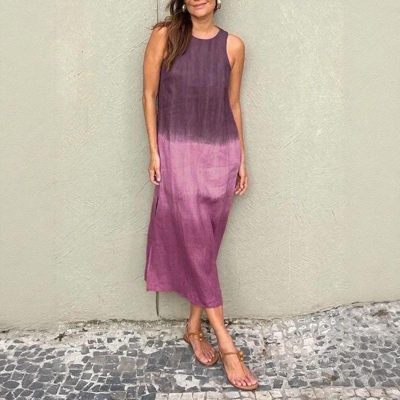 Siena™ Linen-Cotton Dress with Soft Gradient Effect / Effortless Comfort and Freedom!