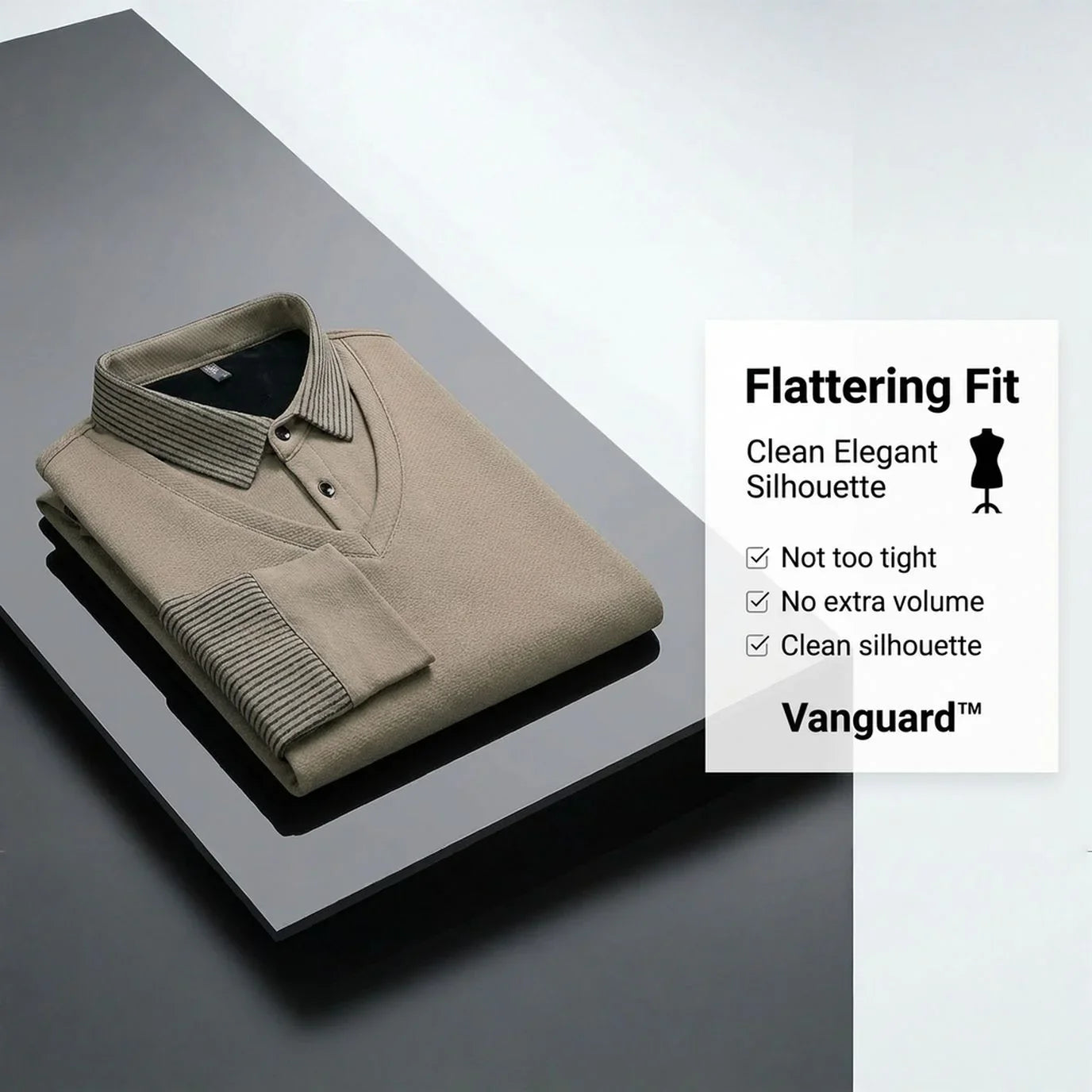 Vanguard™ Dress Shirt with Two-Piece Effect and Velvety Interior for Maximum Thermal Comfort!
