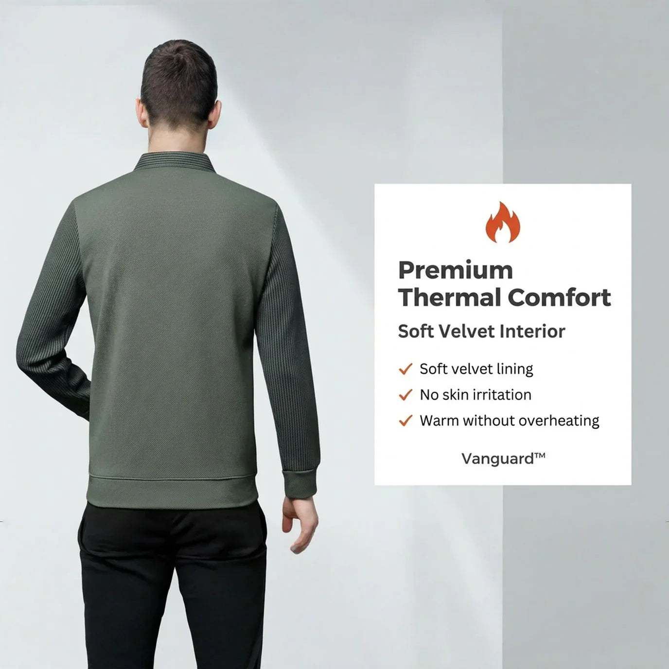 Vanguard™ Dress Shirt with Two-Piece Effect and Velvety Interior for Maximum Thermal Comfort!