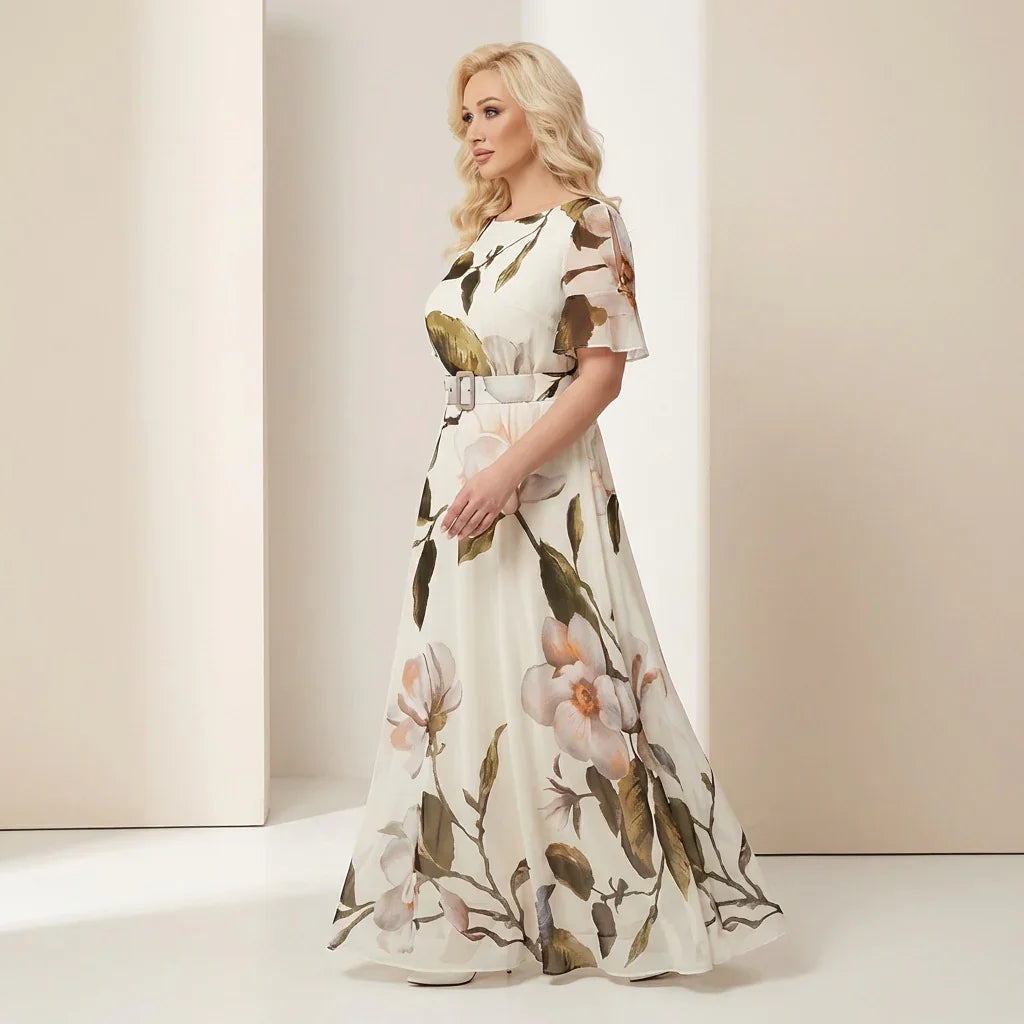 Sienna Grace™ Floral Midi Dress in Premium Viscose With Tropical Print