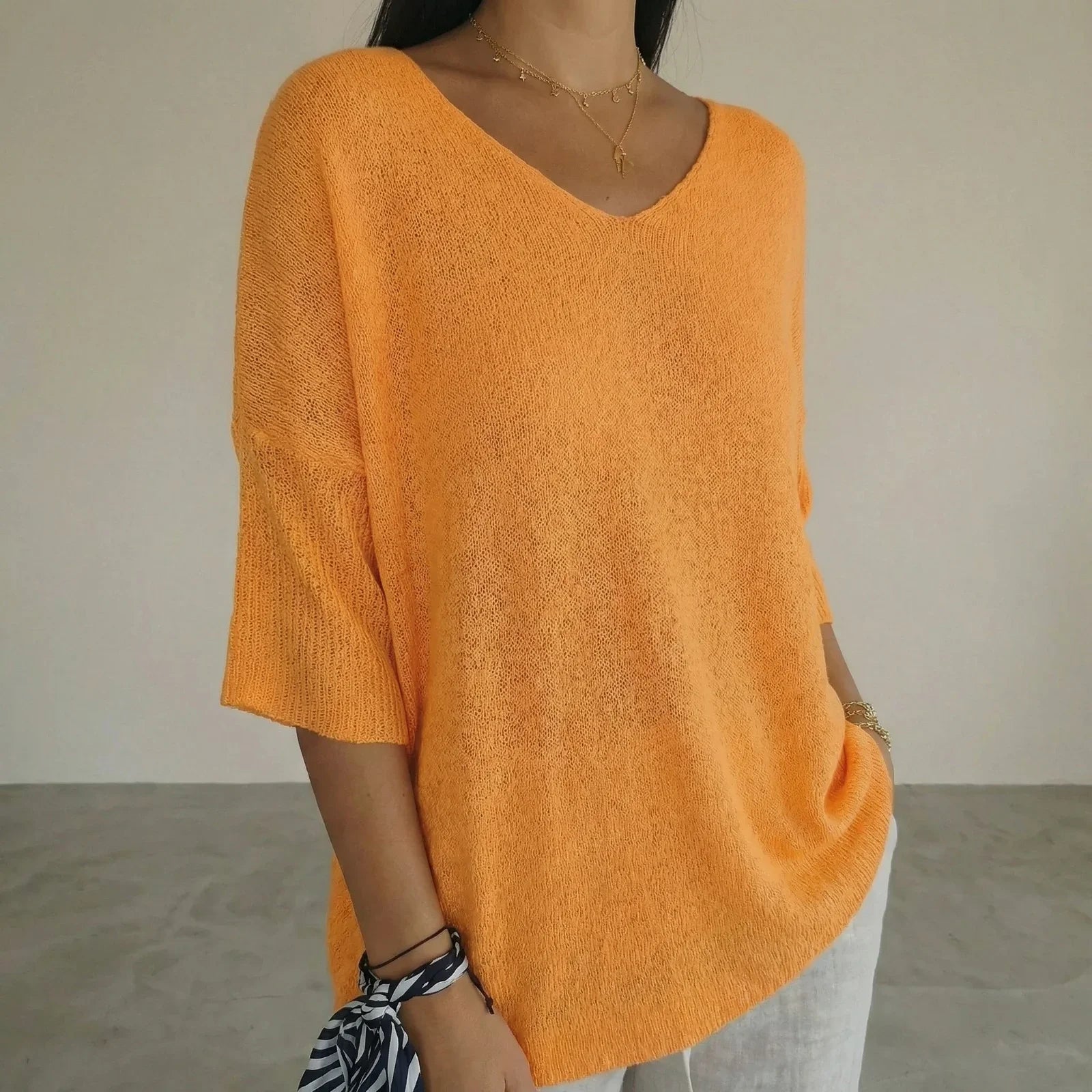 Carmim™ Blouse in Soft Knit with Textured Fabric