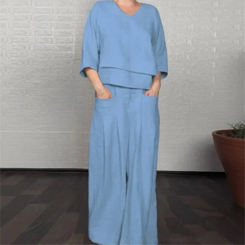 Valenne™ Contemporary Cotton-Linen Set