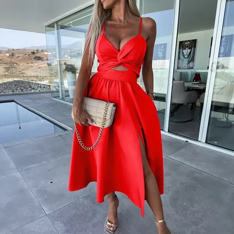 Fiora™ Dress with Delicate Cutout and Elegant Slit
