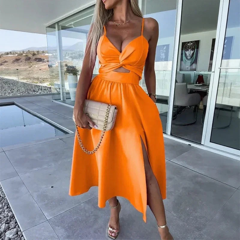 Fiora™ Dress with Delicate Cutout and Elegant Slit