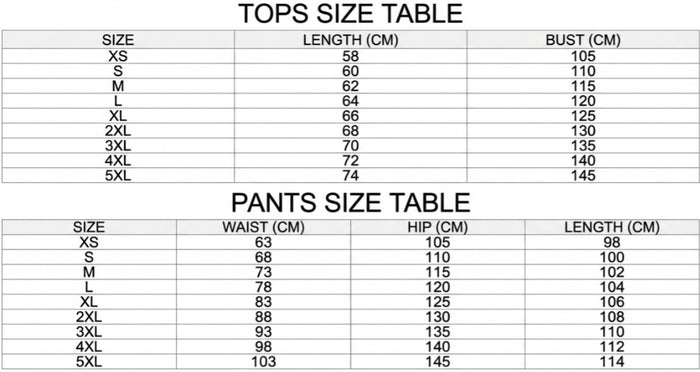 Size Guide