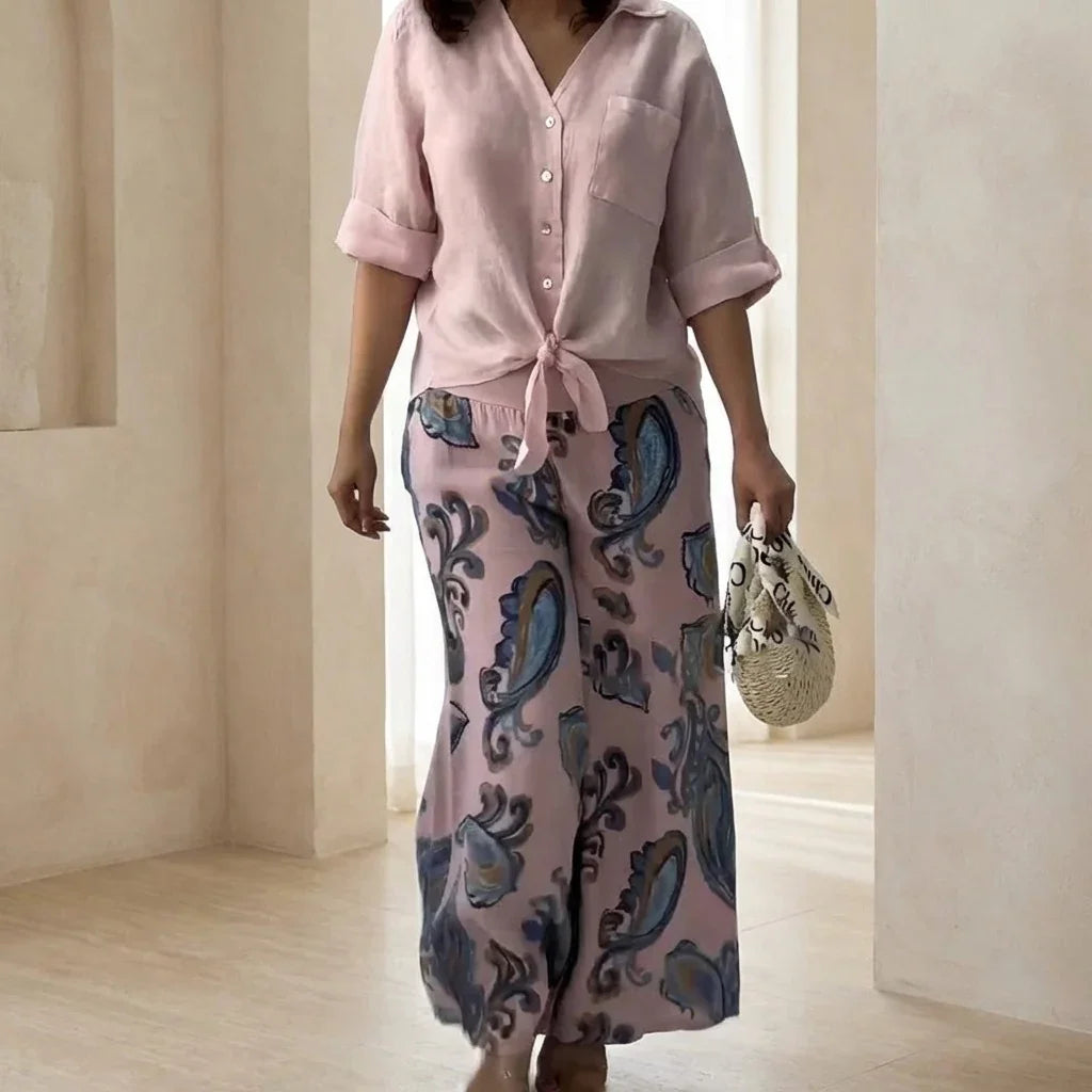 Norielle™ Set in Cotton Linen with Refined Design