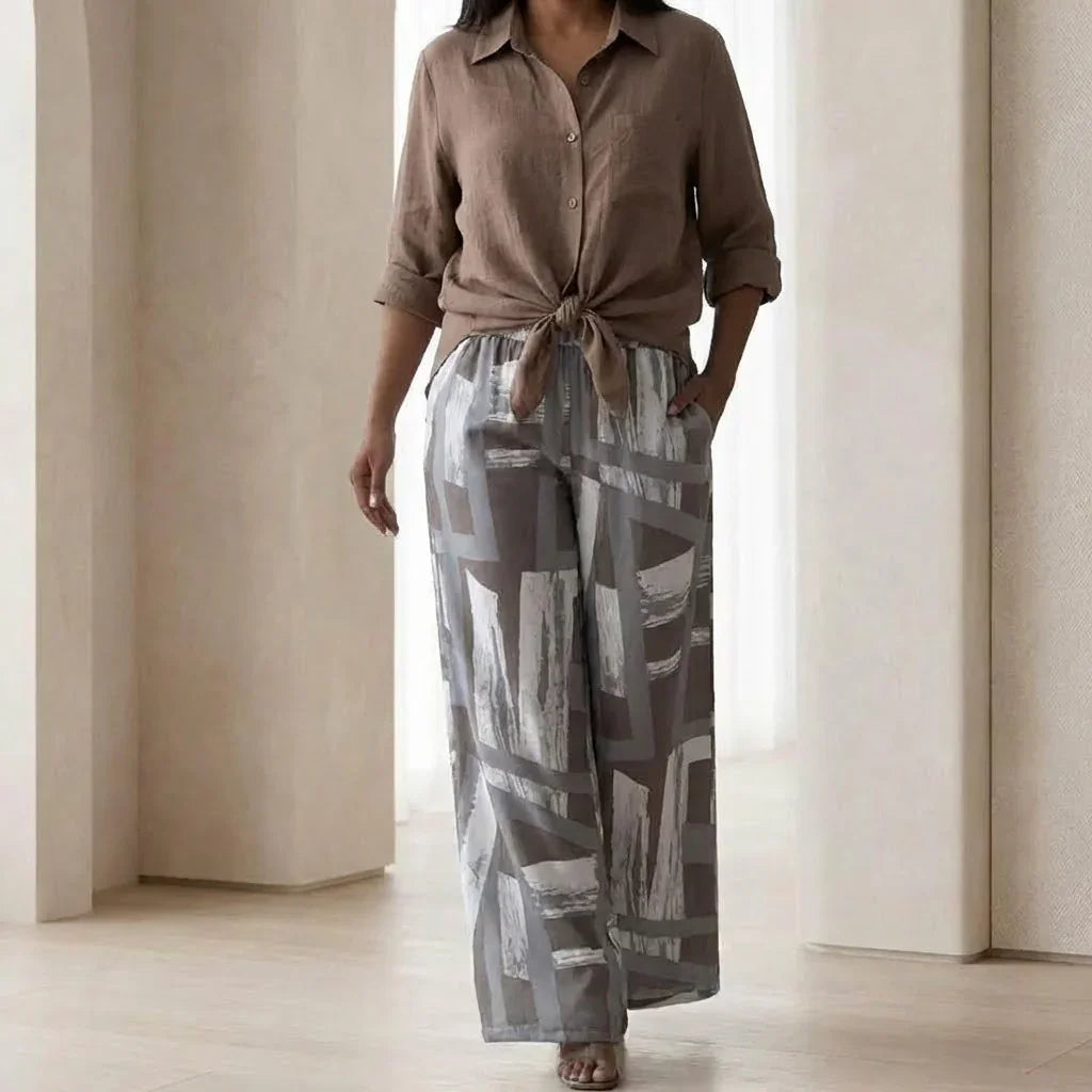 Norielle™ Set in Cotton Linen with Refined Design