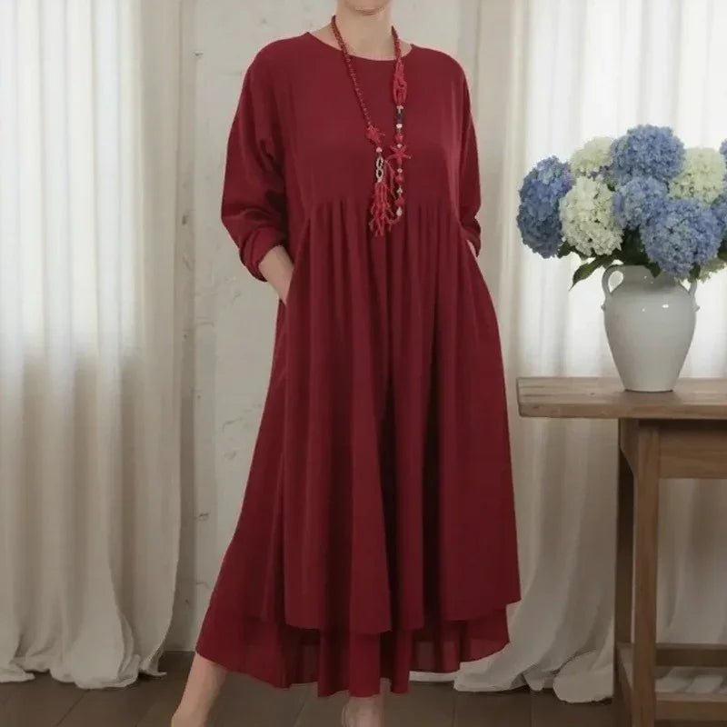 Delmara™ Dress with Relaxed Fit and Minimalist Style