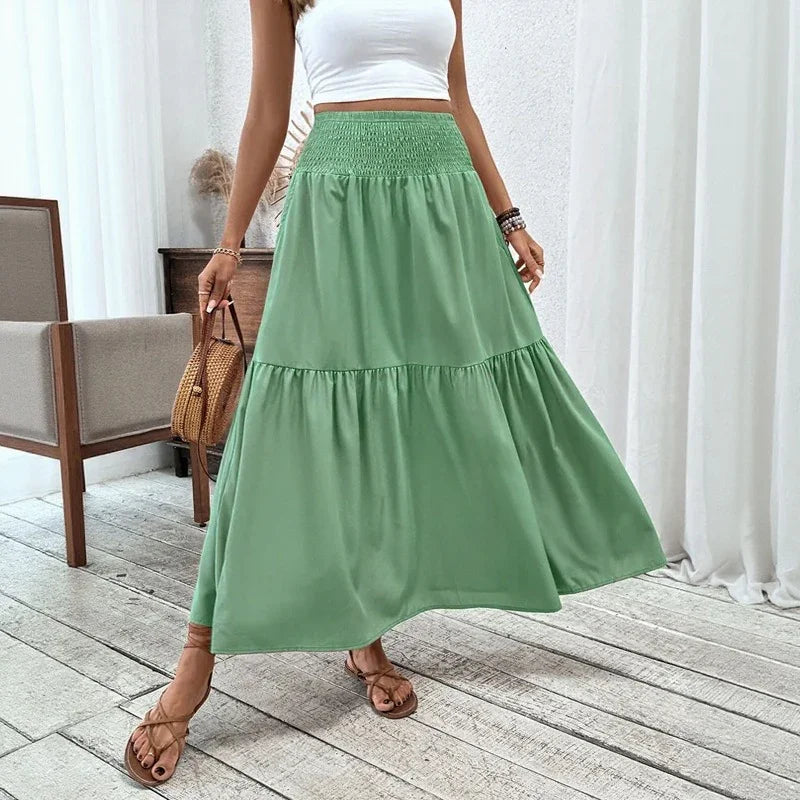 Mireya™ Skirt with Layered Structure and Loose Fit
