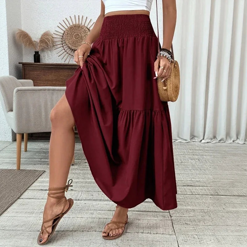 Mireya™ Skirt with Layered Structure and Loose Fit