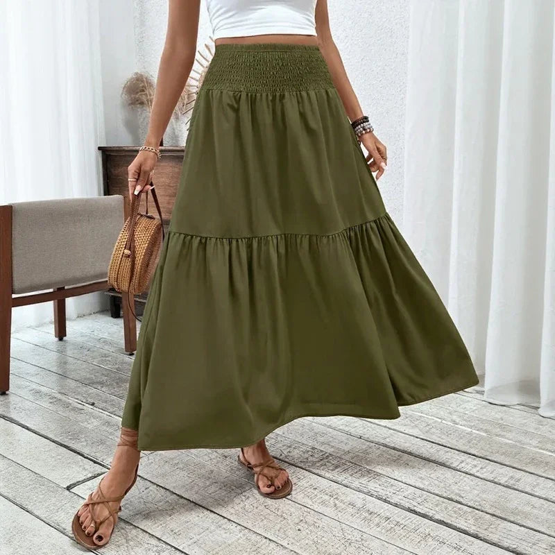 Mireya™ Skirt with Layered Structure and Loose Fit