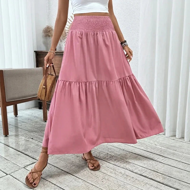 Mireya™ Skirt with Layered Structure and Loose Fit