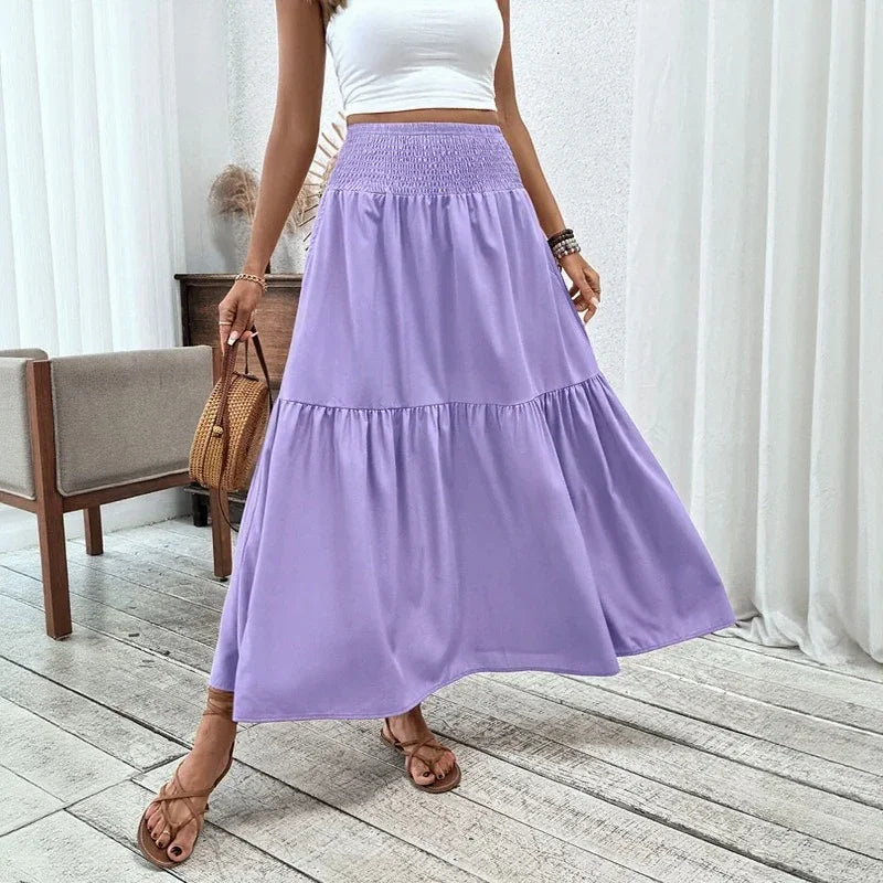 Mireya™ Skirt with Layered Structure and Loose Fit