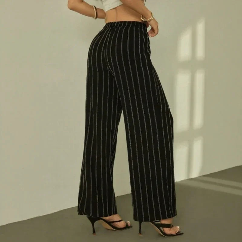 Zirelle™ Pants with Elegant Stripes and Smart Comfort